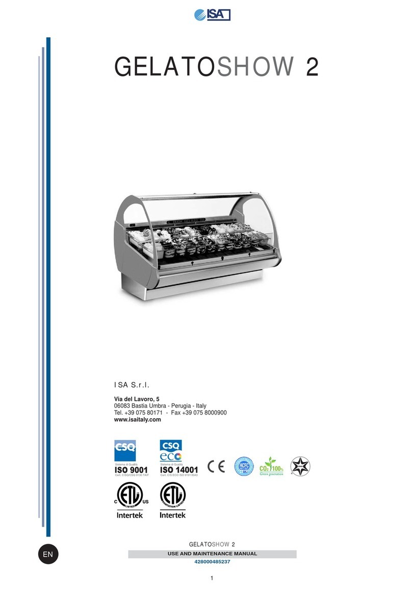 ISA GELATOSHOW 2 Use and maintenance manual