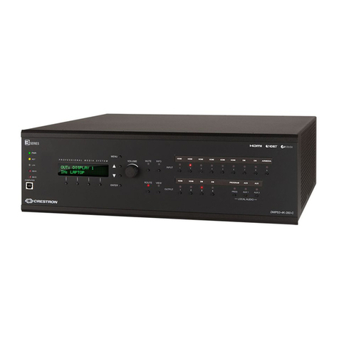 Crestron DMPS3-4K-350-C quick start