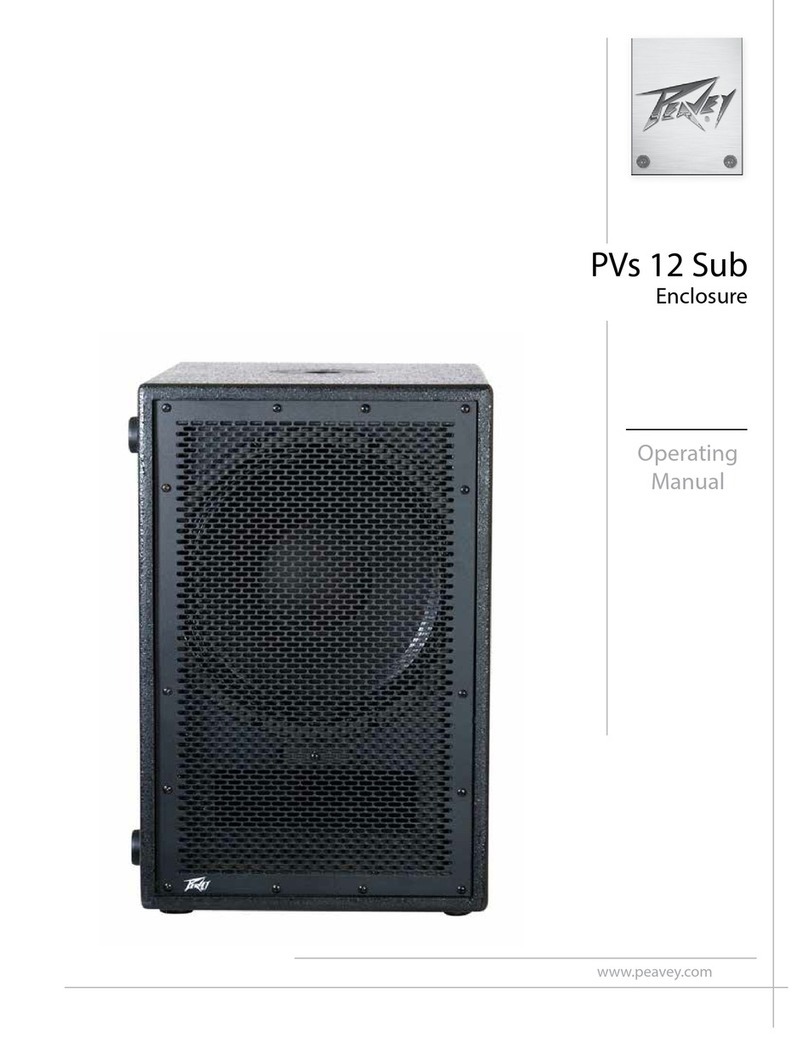Peavey PVs 12 Sub User manual Peavey PVs 12 Sub User manual
