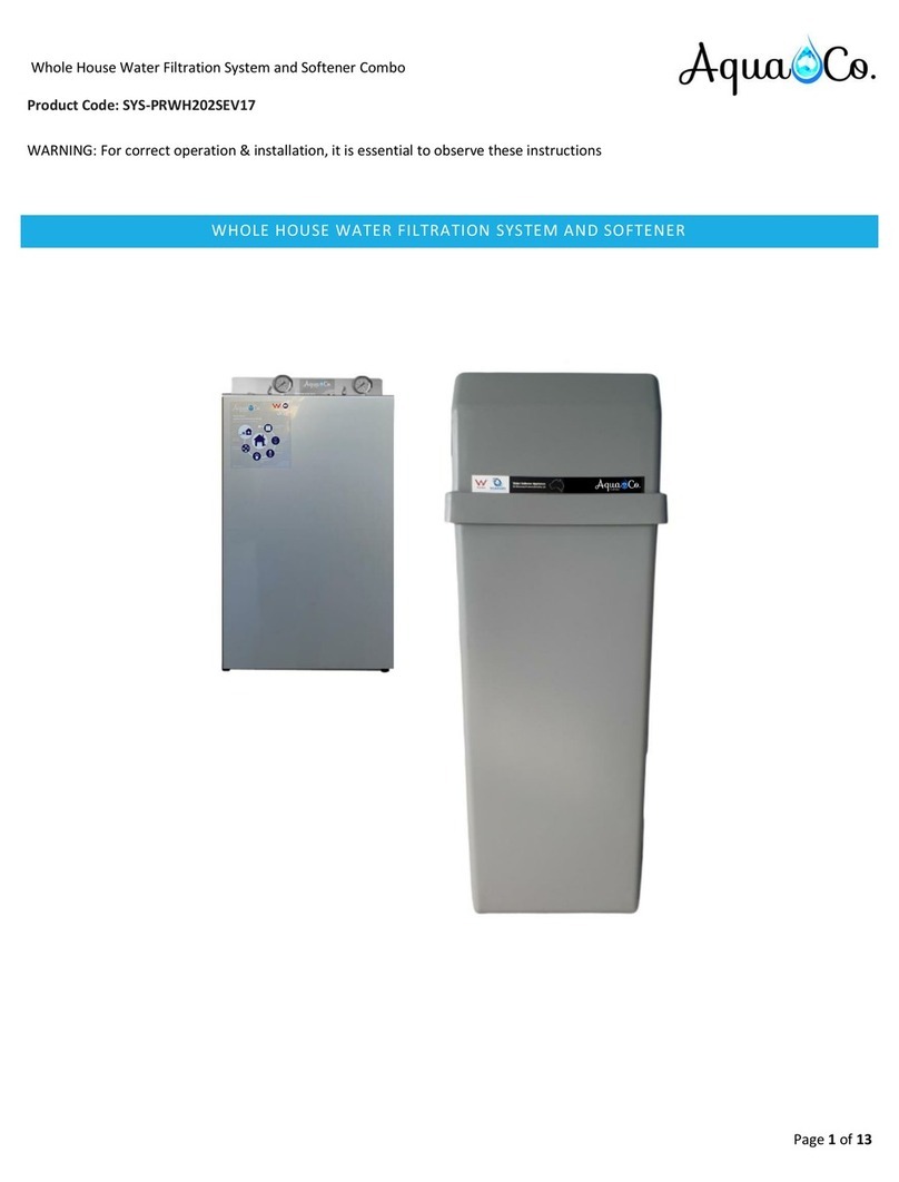 AquaCo SYS-PRWH202SEV17 manual