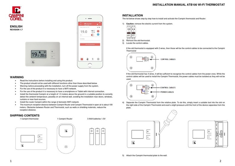 Campini Corel ATB100 installation manual