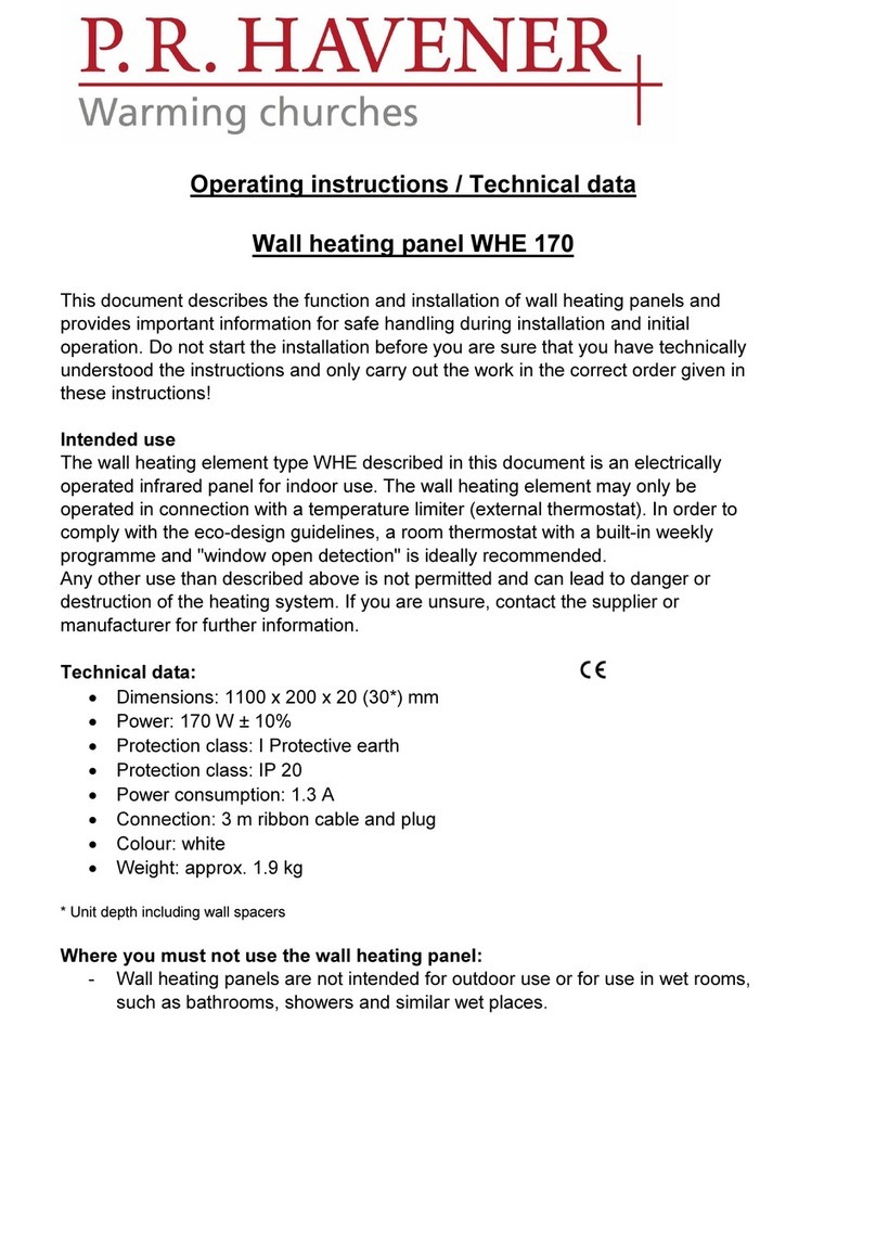 Havener WHE 170 operating instructions