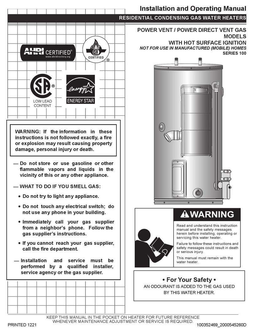 A.O. Smith 100 Series User manual A.O. Smith 100 Series User manual