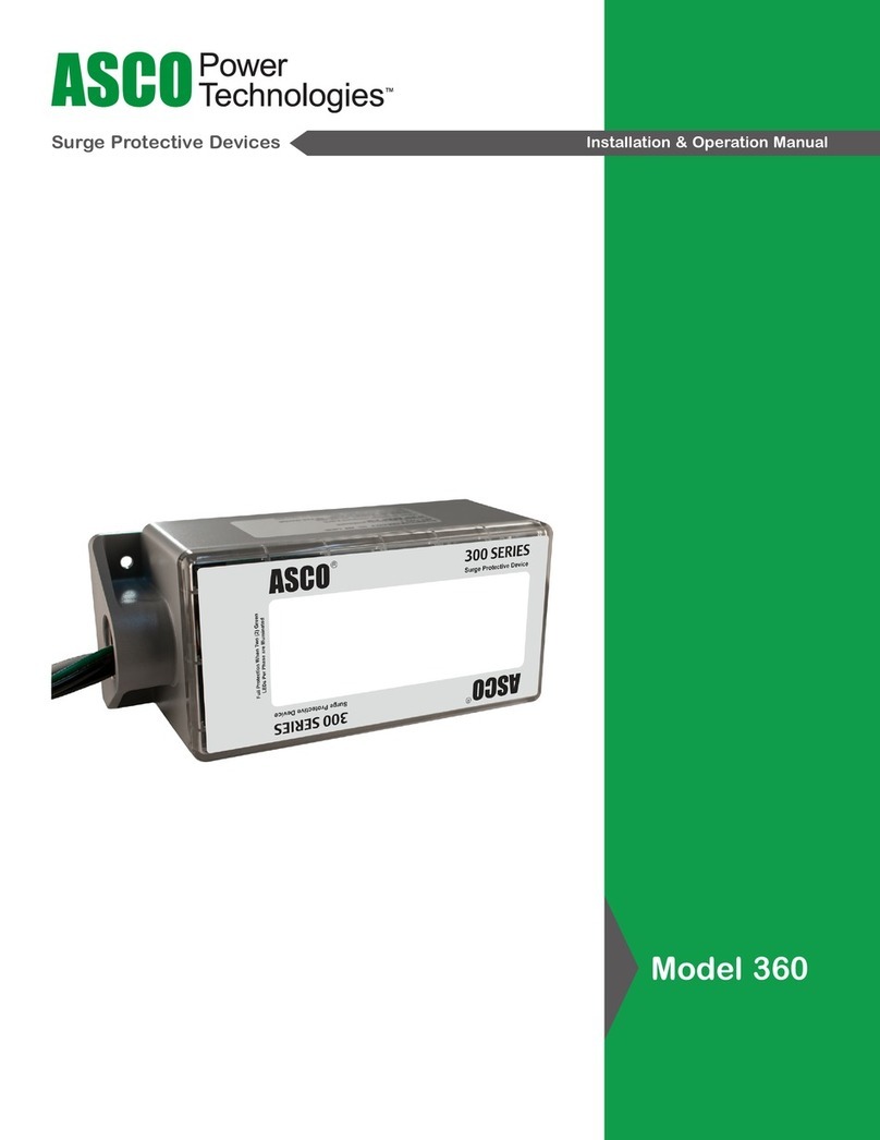 ASCO POWER TECHNOLOGIES 360 Installation & operation manual