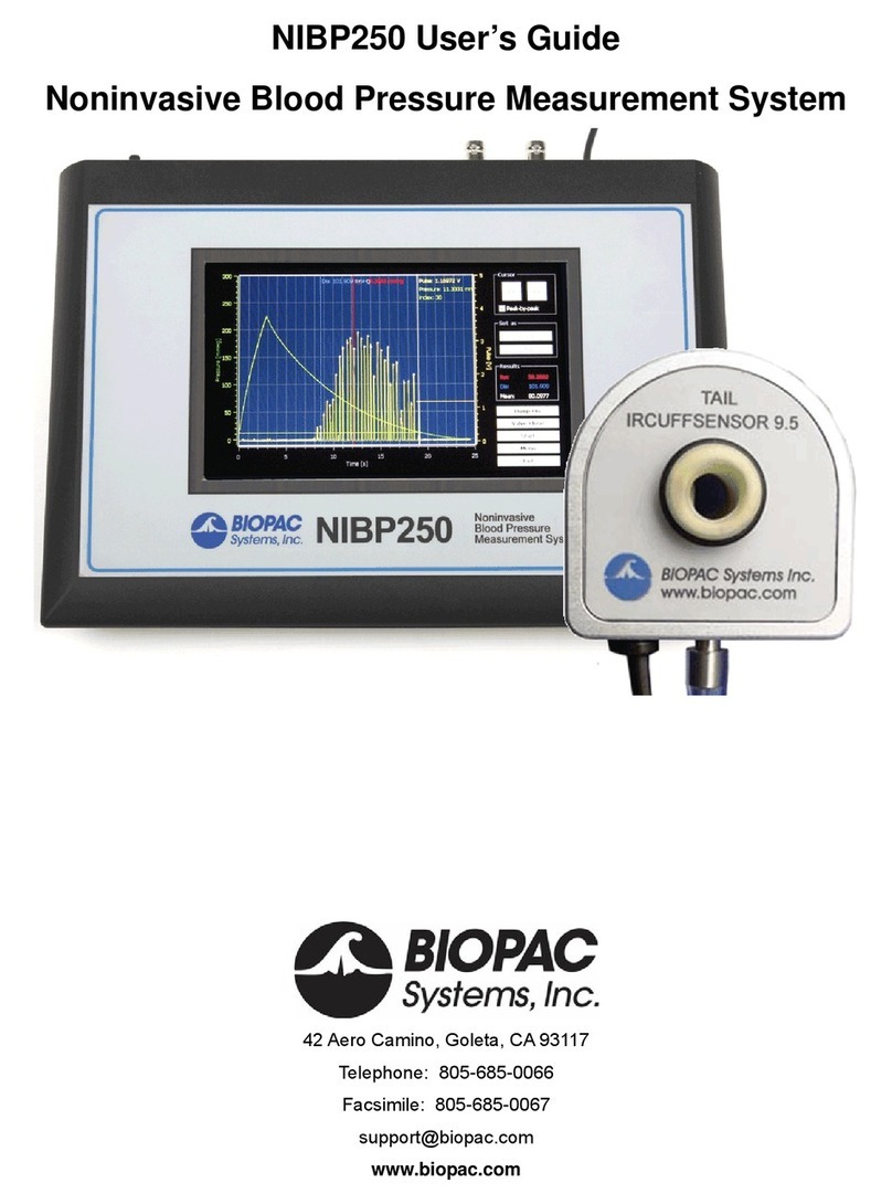 BIOPAC Systems NIBP250 user guide