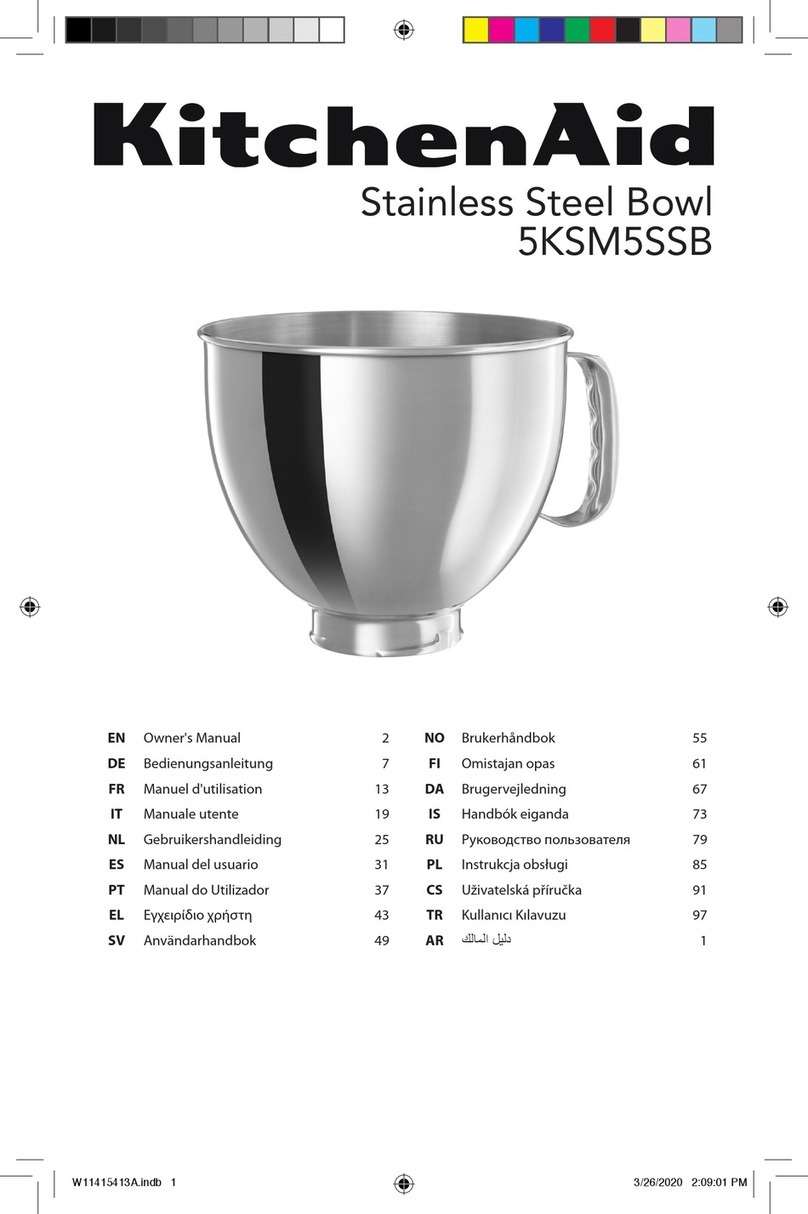 KitchenAid 5KSM5SSB owner's manual