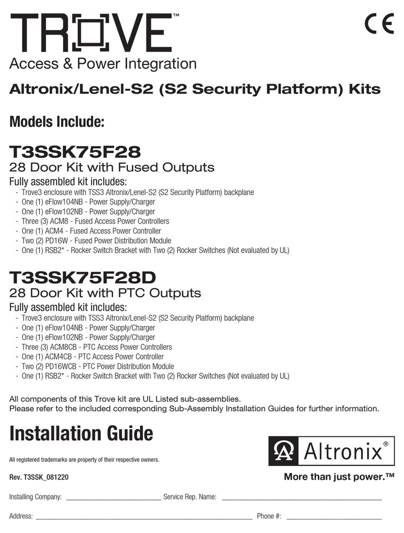 Altronix Trove T3SSK75F28 User manual Altronix Trove T3SSK75F28 User manual