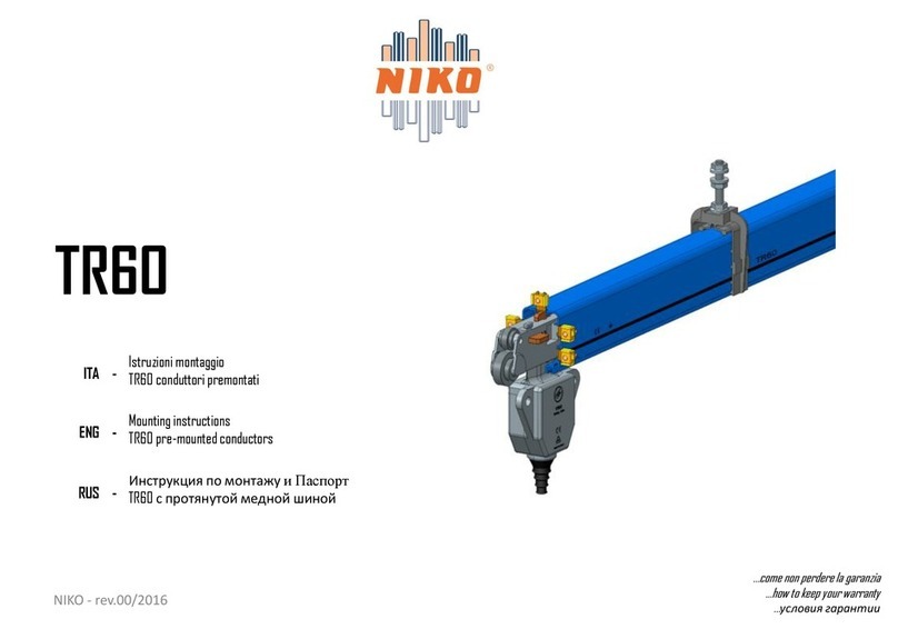 Niko TR60 Mounting instructions