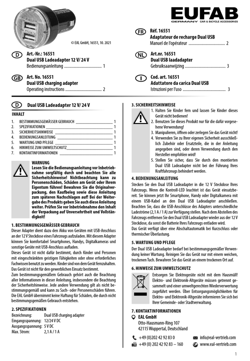 EUFAB 16551 operating instructions