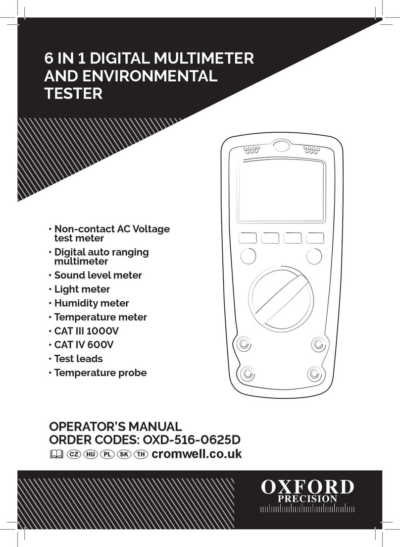Oxford PRECISION OXD-516-0625D Operator's manual
