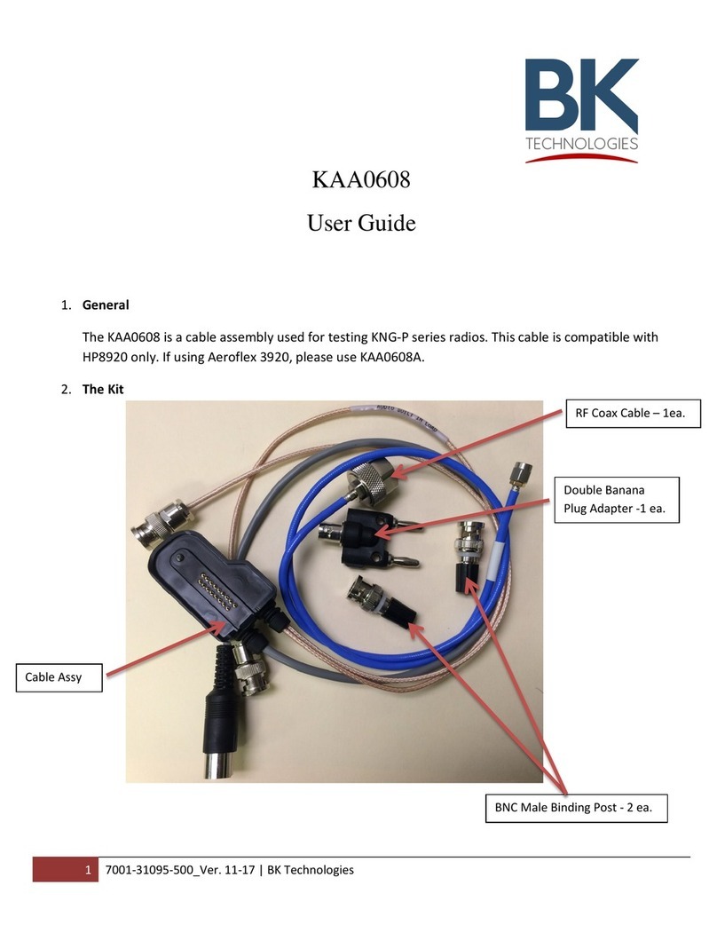 BK TECHNOLOGIES KAA0608 User manual