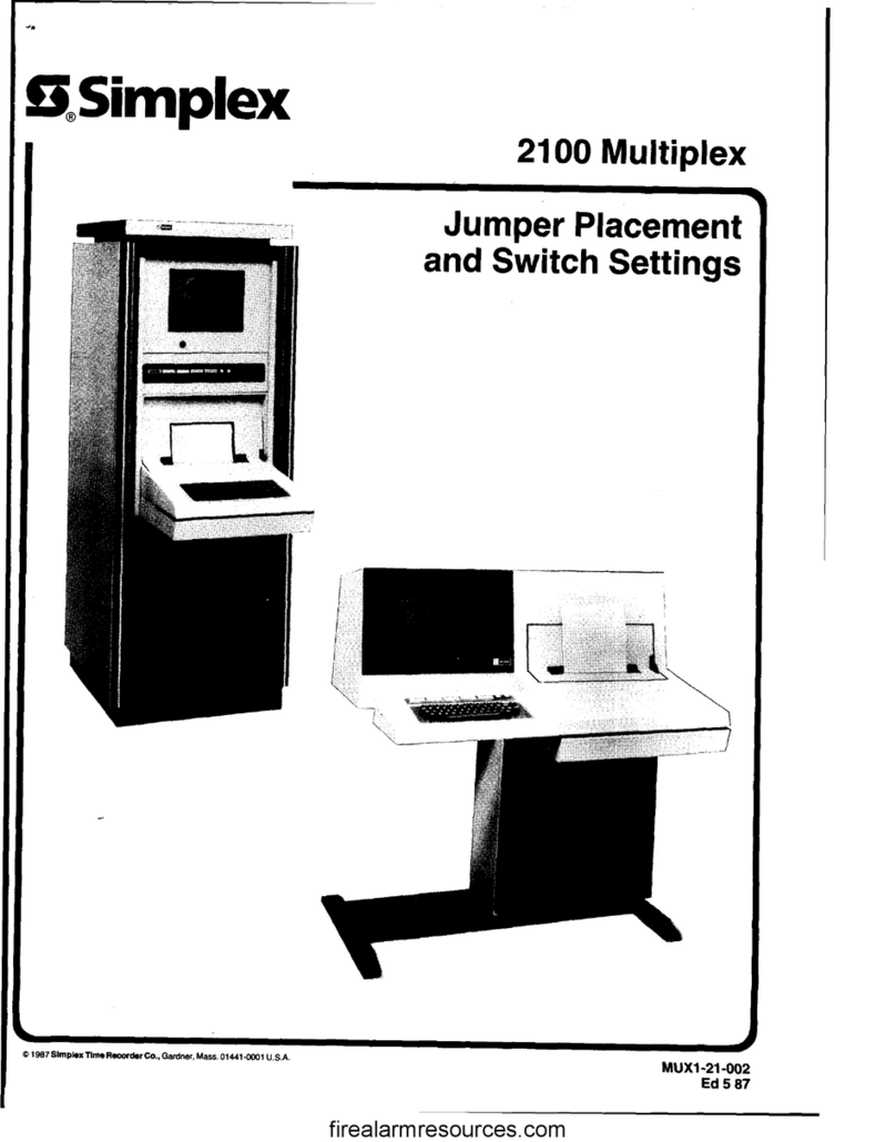 Simplex 2100 User manual