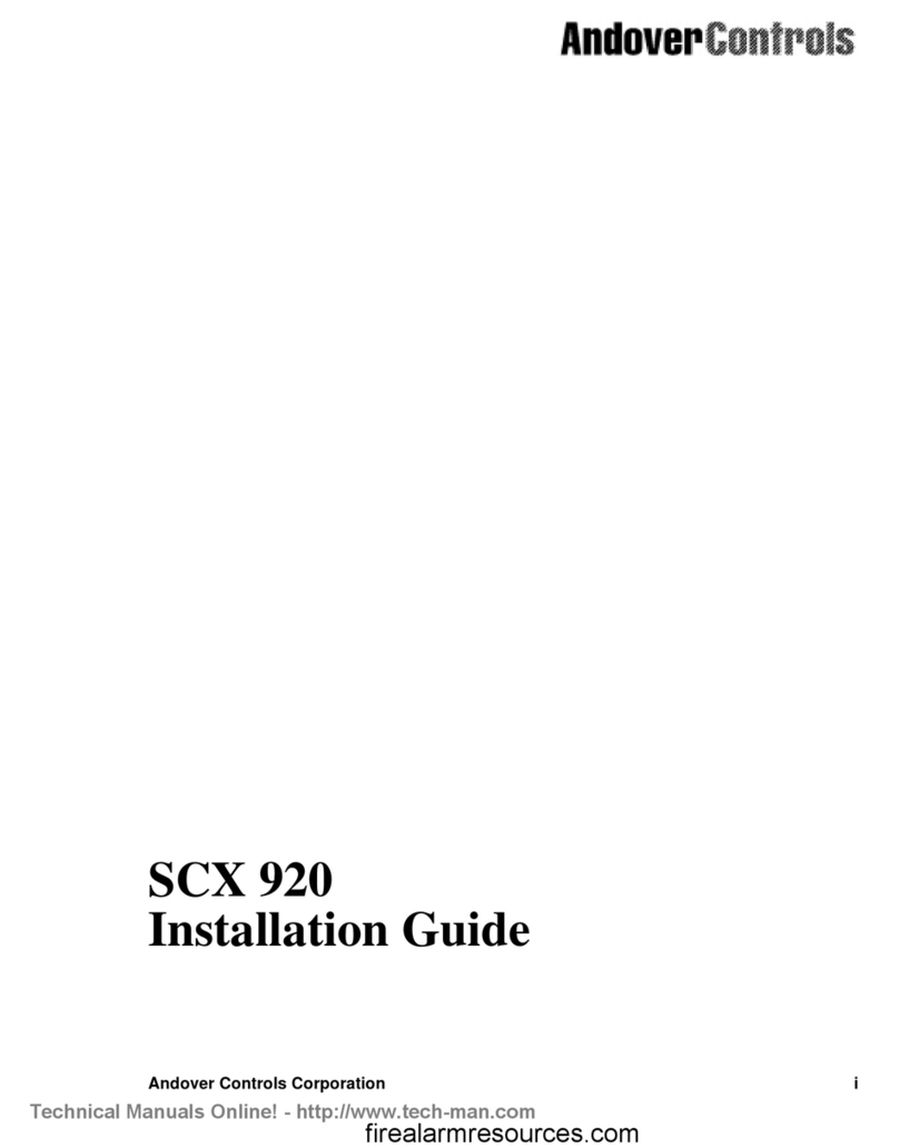 Andover Controls SCX 920 installation guide