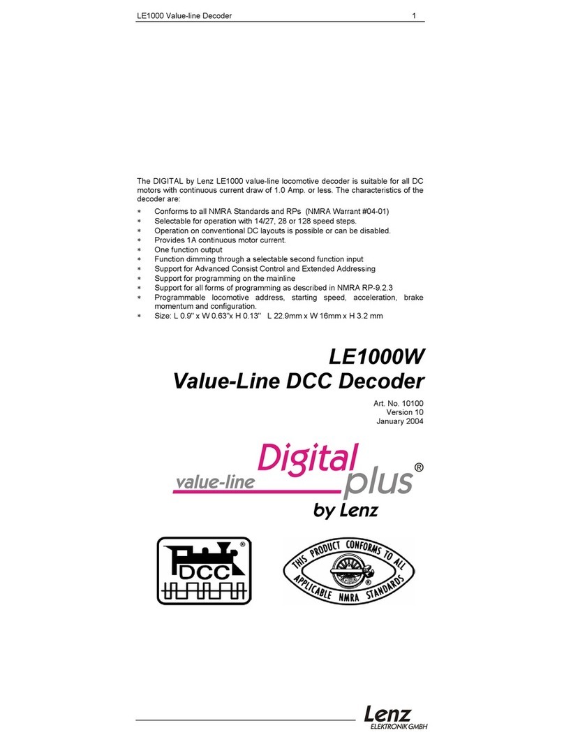 Lenz Elektronik DIGITAL plus LE1000W instructions