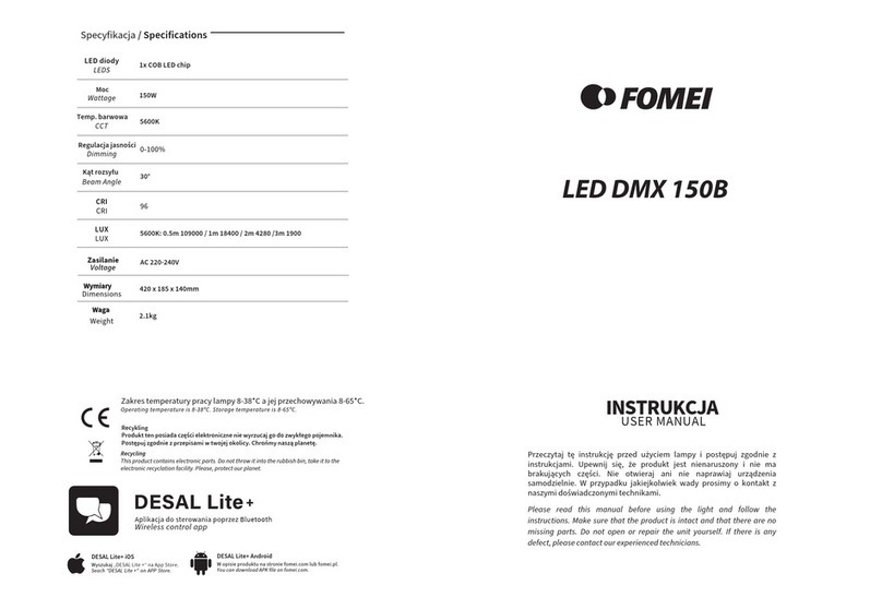 Fomei LED DMX 150B user manual