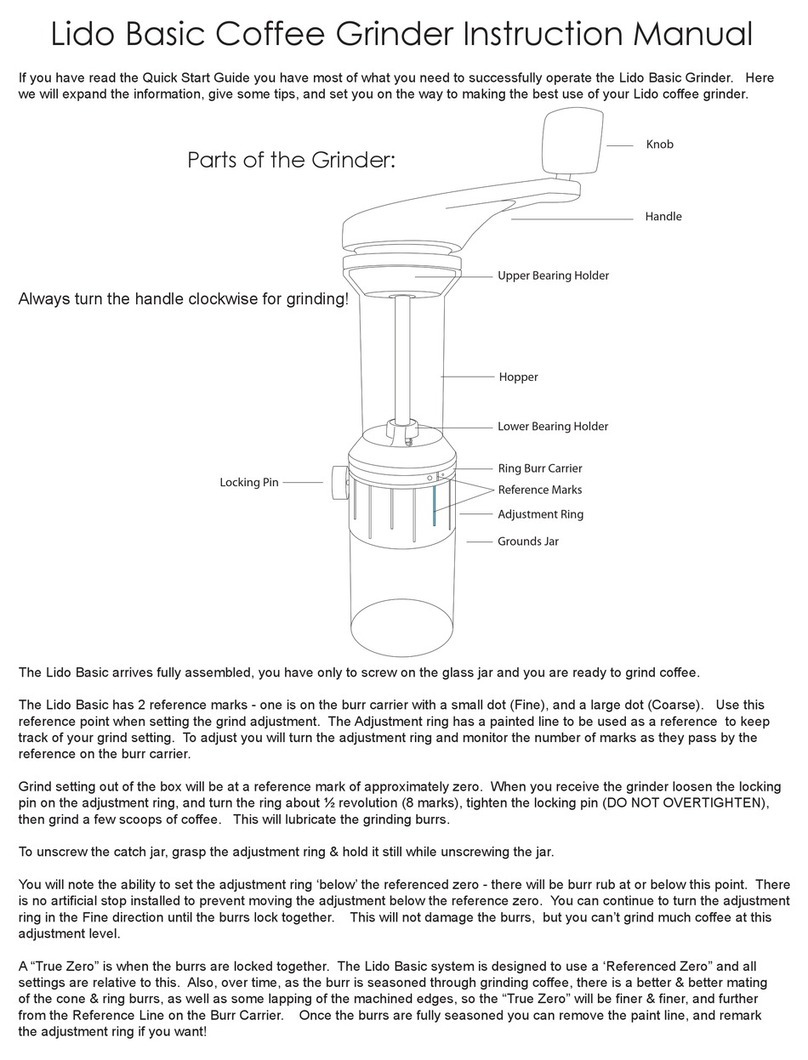 Orphan espresso Lido Basic User manual