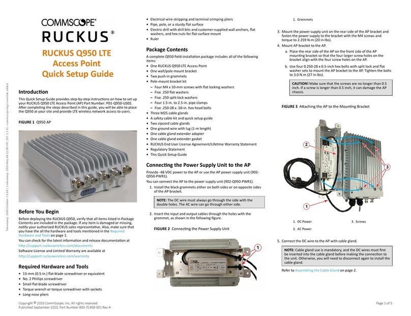 CommScope RUCRUS Q950 LTE Quick setup guide CommScope RUCRUS Q950 LTE Quick setup guide
