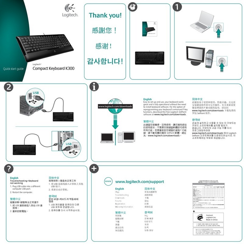 Logitech Compact Keyboard K300 User manual
