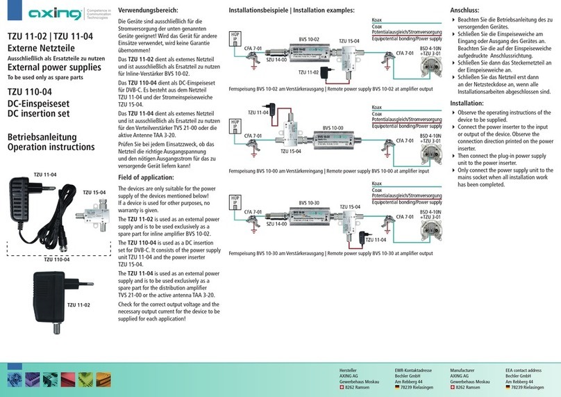 axing TZU 11-02 Operation instructions
