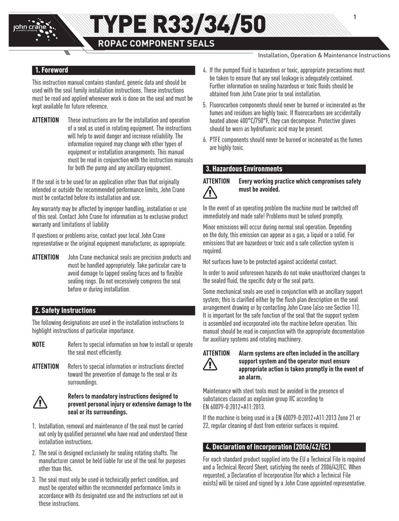 John Crane R33 User manual