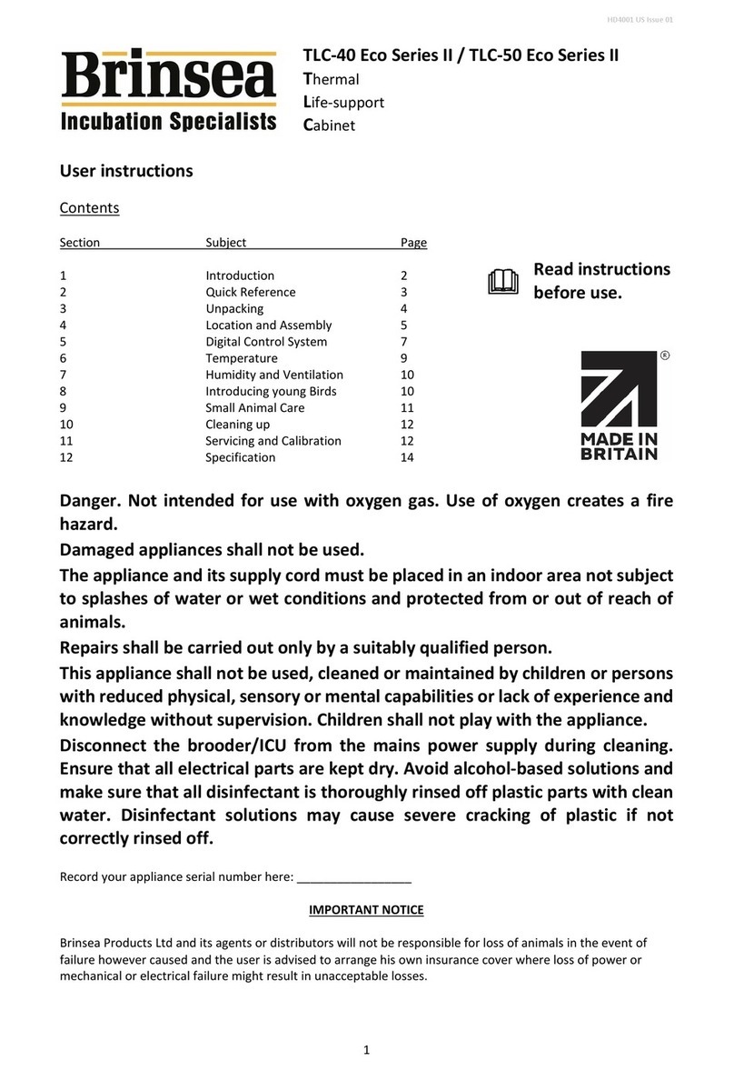 Brinsea TLC-40 Eco User instructions