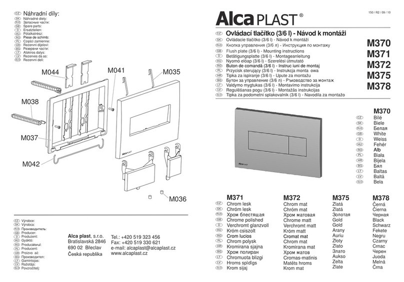 Alcaplast M370 Mounting instructions