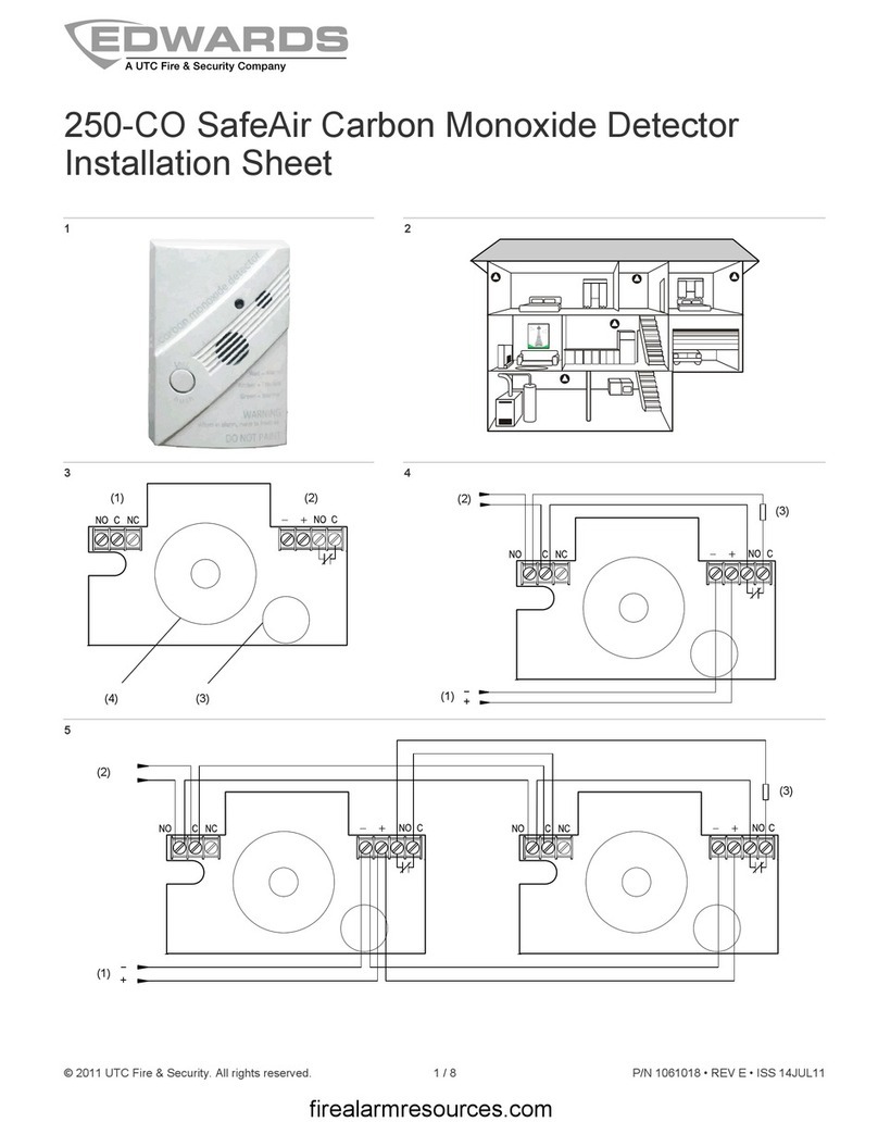 UTC Fire and Security EDWARDS 250-CO SafeAir Installation sheet