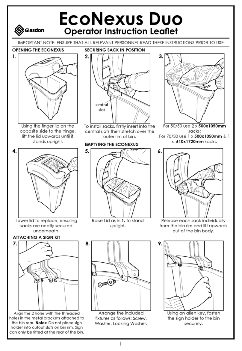 Glasdon EcoNexus Duo Operator Instruction Leaflet Glasdon EcoNexus Duo Operator Instruction Leaflet