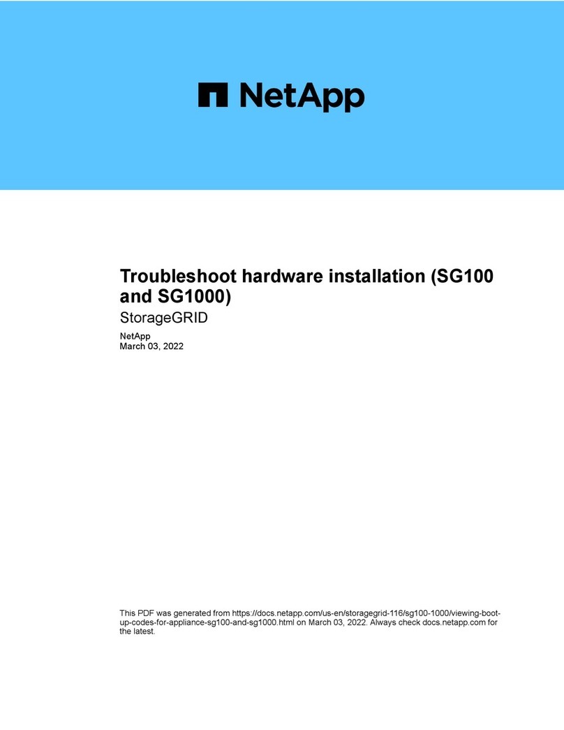NetApp StorageGRID SD100 User manual NetApp StorageGRID SD100 User manual