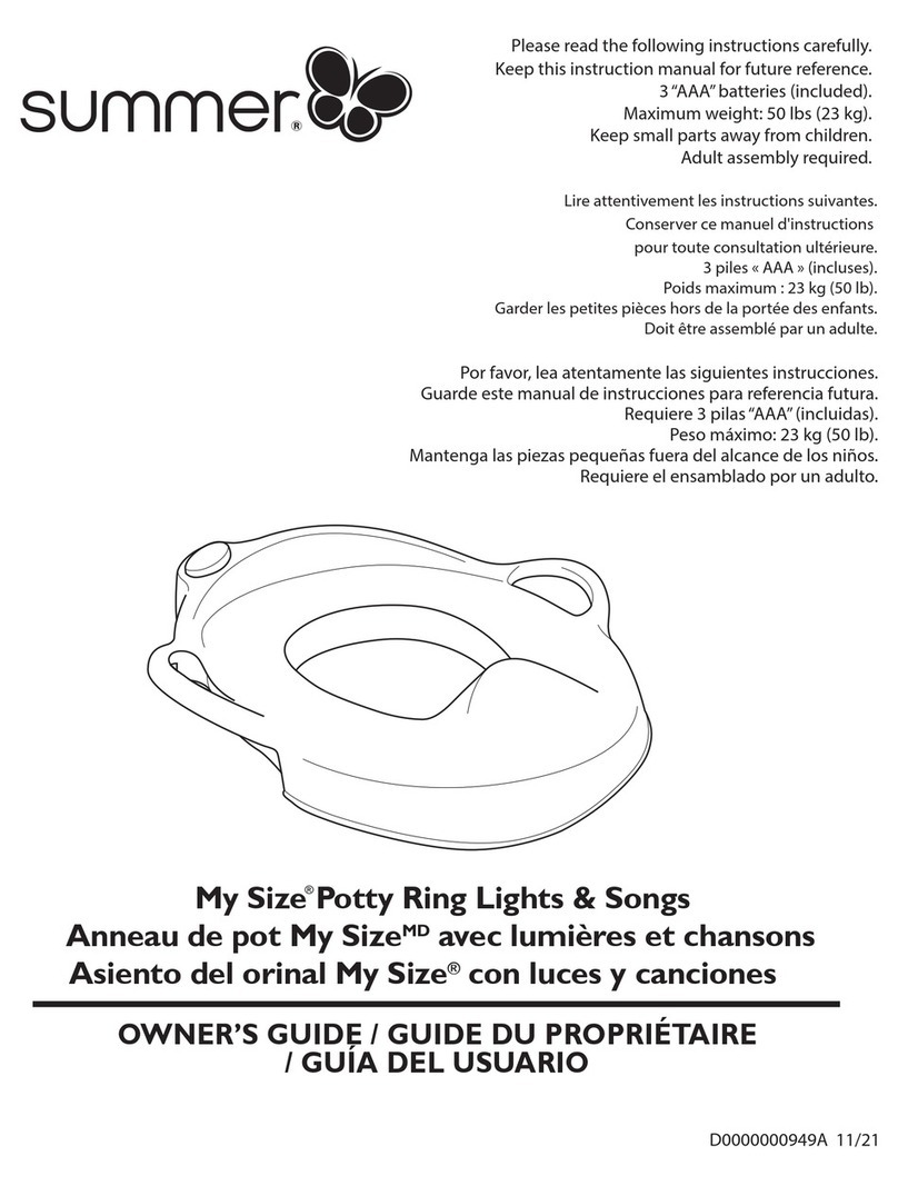 Summer My Size Potty Ring Lights and Songs User manual