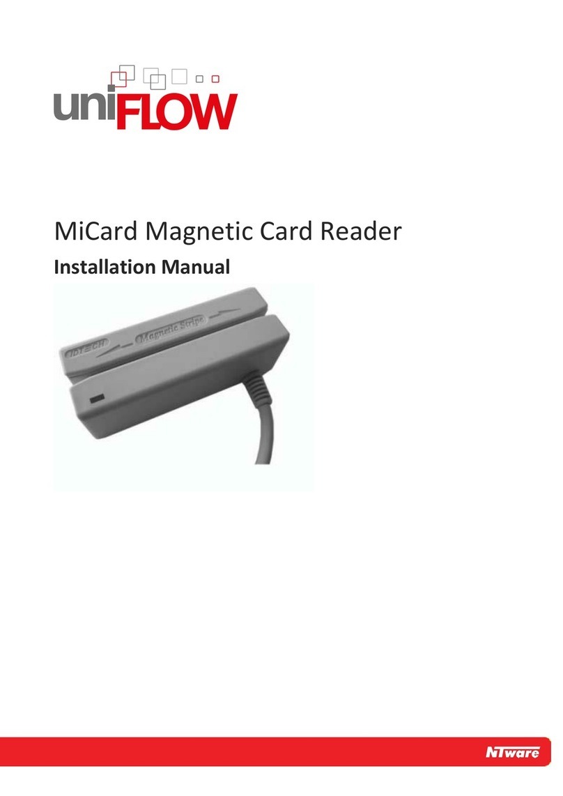 UniFlow NTware MiCard instruction manual