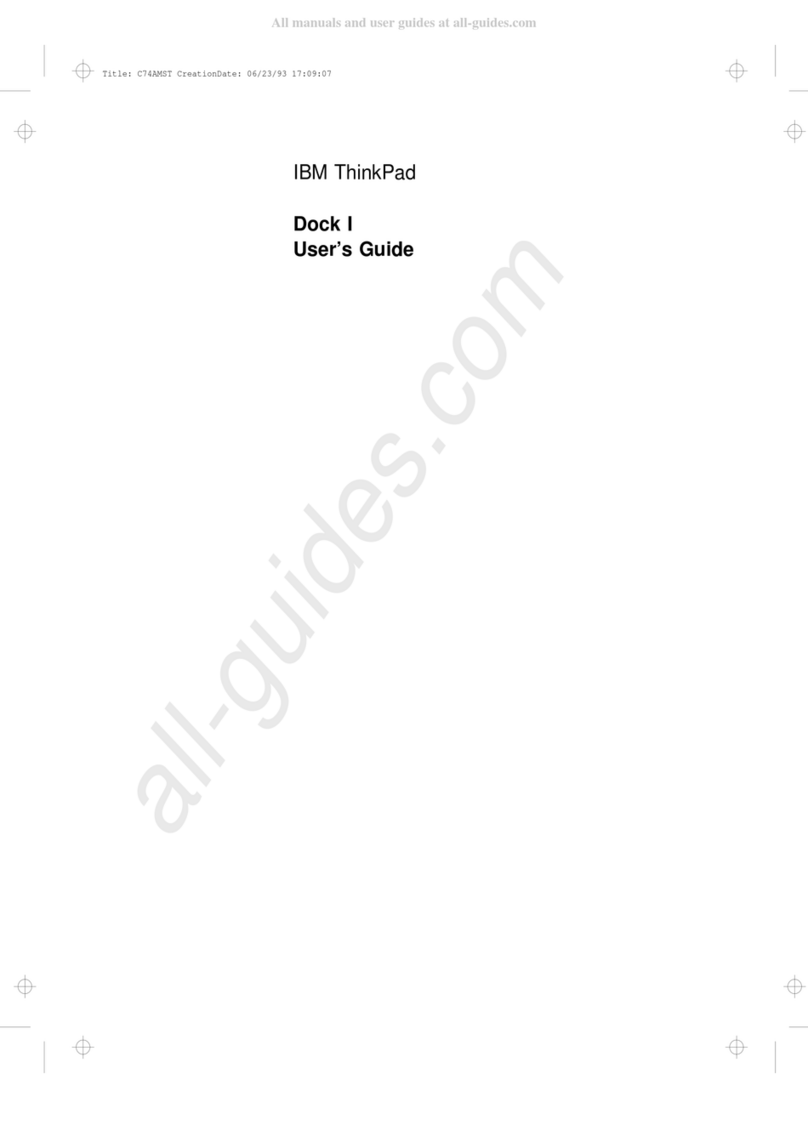 IBM ThinkPad Dock I user guide