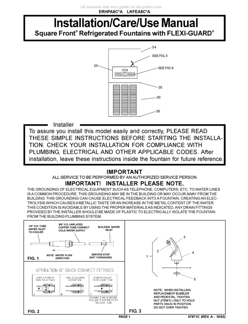 Elkay Square Front ERHPA8C A Series Installation manual Elkay Square Front ERHPA8C A Series Installation manual