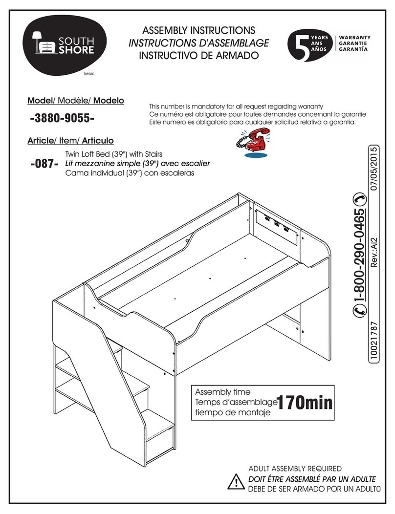 SouthShore 3880 Assembly instructions SouthShore 3880 Assembly instructions