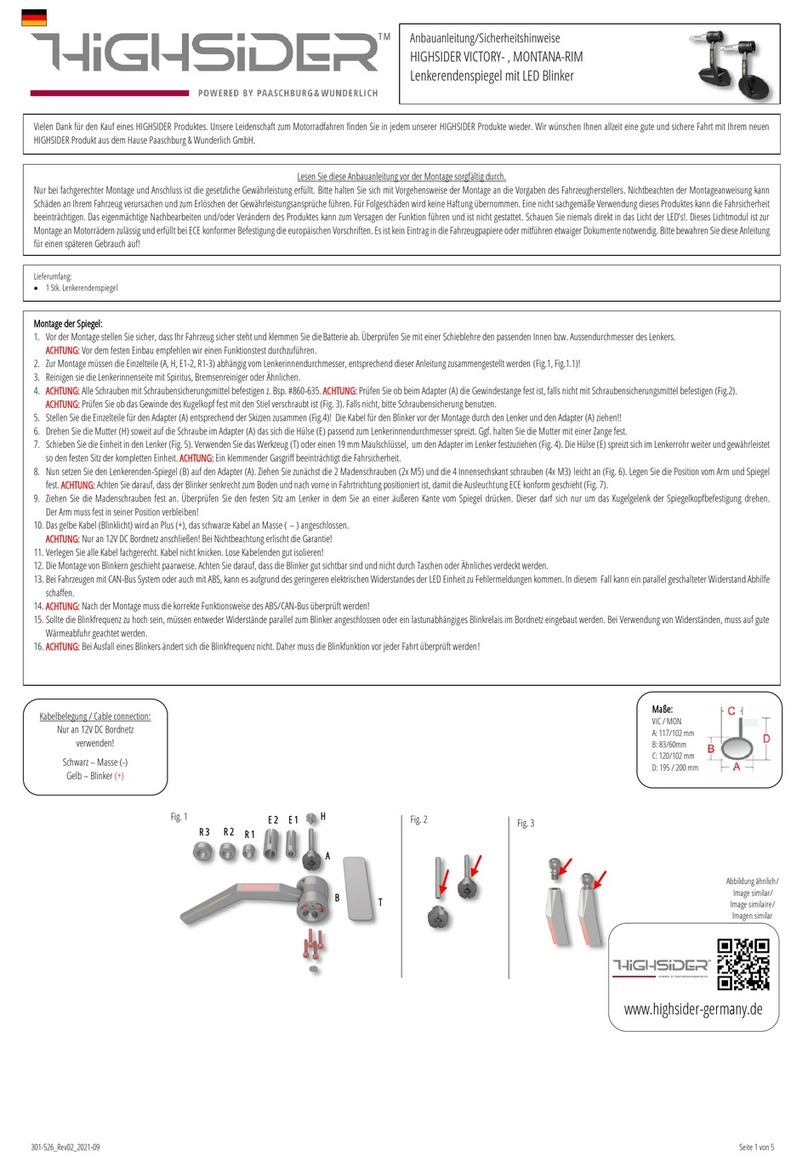 Paaschburg & Wunderlich HIGHSIDER VICTORY Technical manual