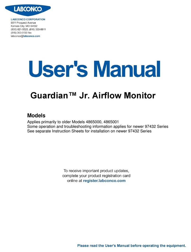 Labconco Guardian Jr. 4865000 User manual