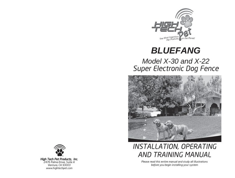 High Tech Pet Products BLUEFANG X-30 INSTALLATION, OPERATING AND TRAINING MANUAL High Tech Pet Products BLUEFANG X-30 INSTALLATION, OPERATING AND TRAINING MANUAL