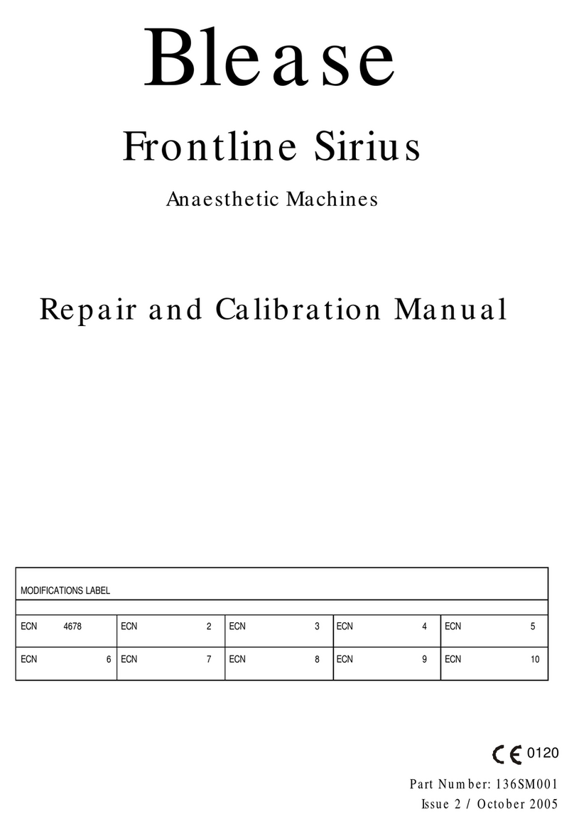 Blease Frontline Sirius Repair and Calibration Manual