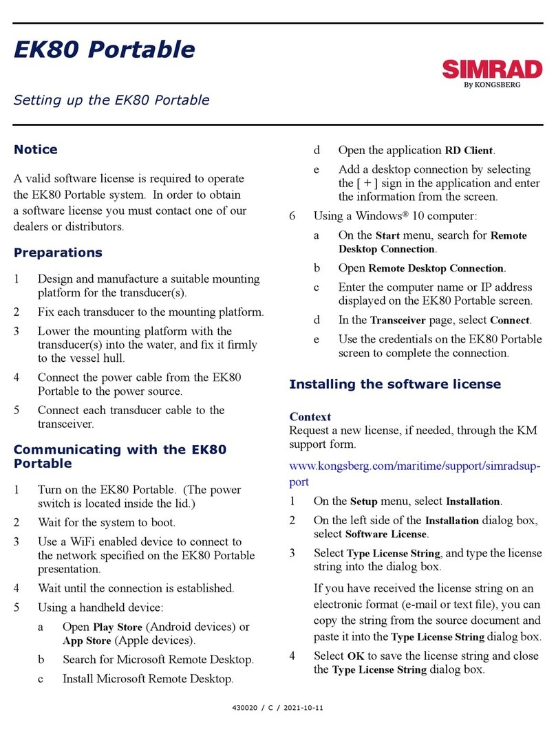 Kongsberg Simrad EK80 quick start guide
