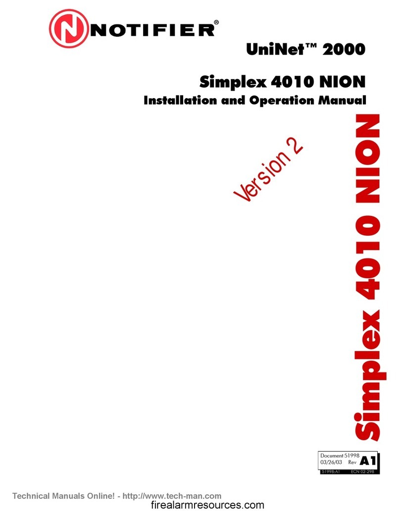 Notifier UniNet 2000 Simplex 4010 NION User manual Notifier UniNet 2000 Simplex 4010 NION User manual