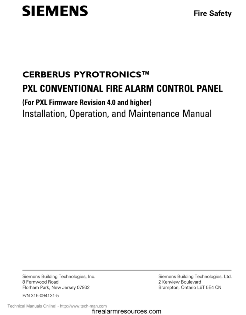 Siemens CERBERUS PYROTRONICS PXL User manual