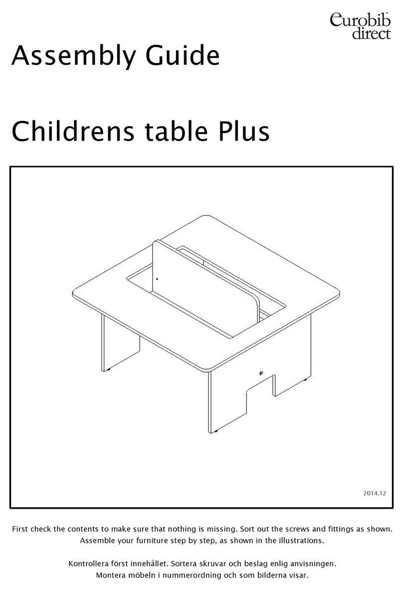 Eurobib Direct Childrens table Plus Assembly guide