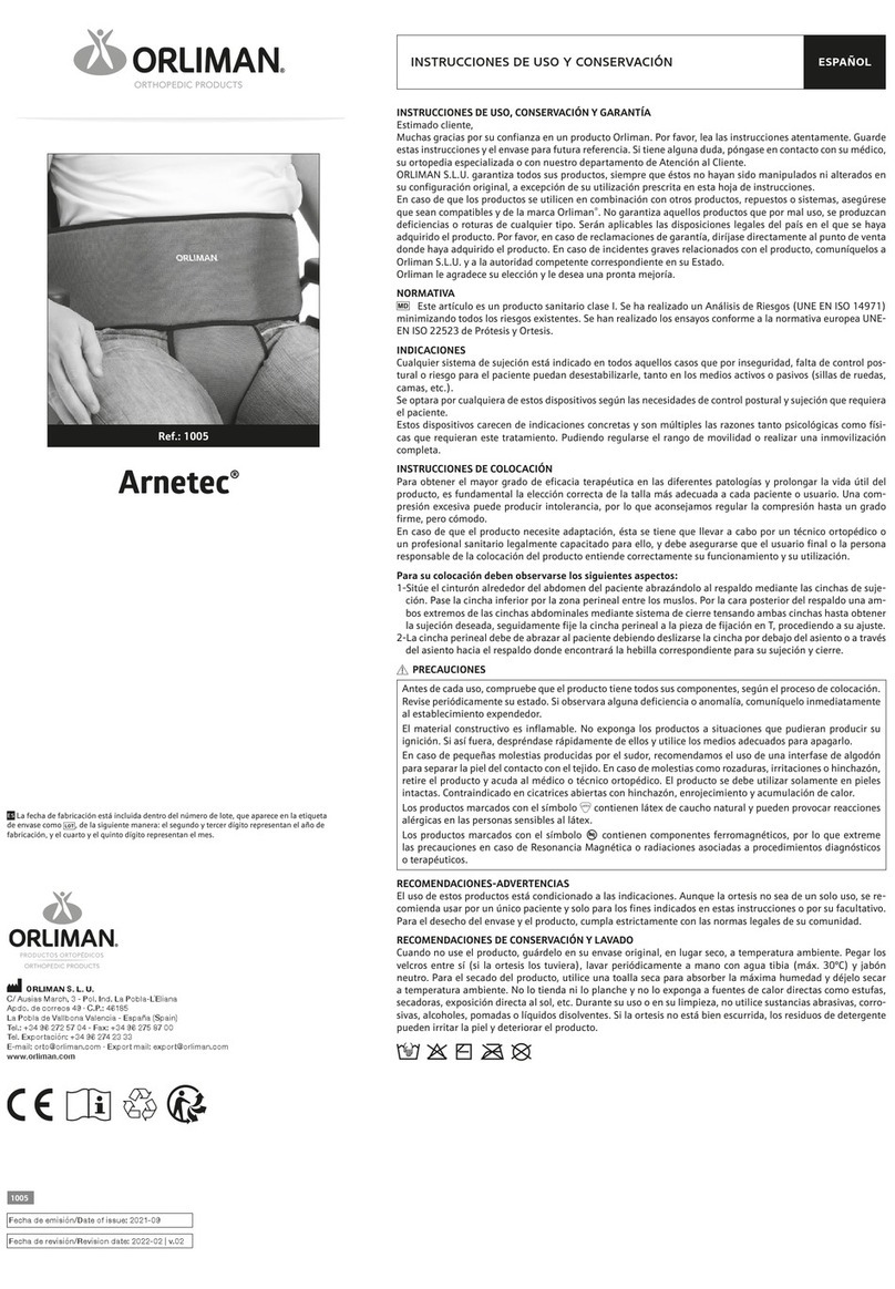 Orliman Arnetec 1005 Operation instructions