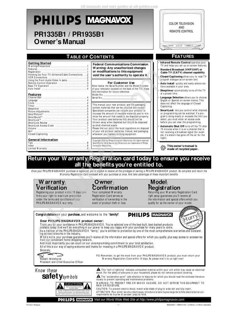 Philips Magnavox PR1335B1 User manual
