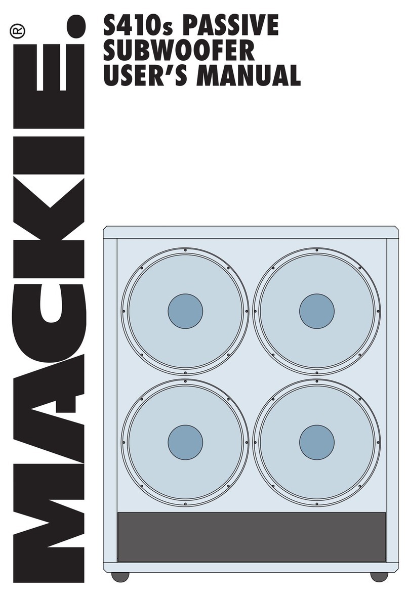 Mackie S410s User manual Mackie S410s User manual
