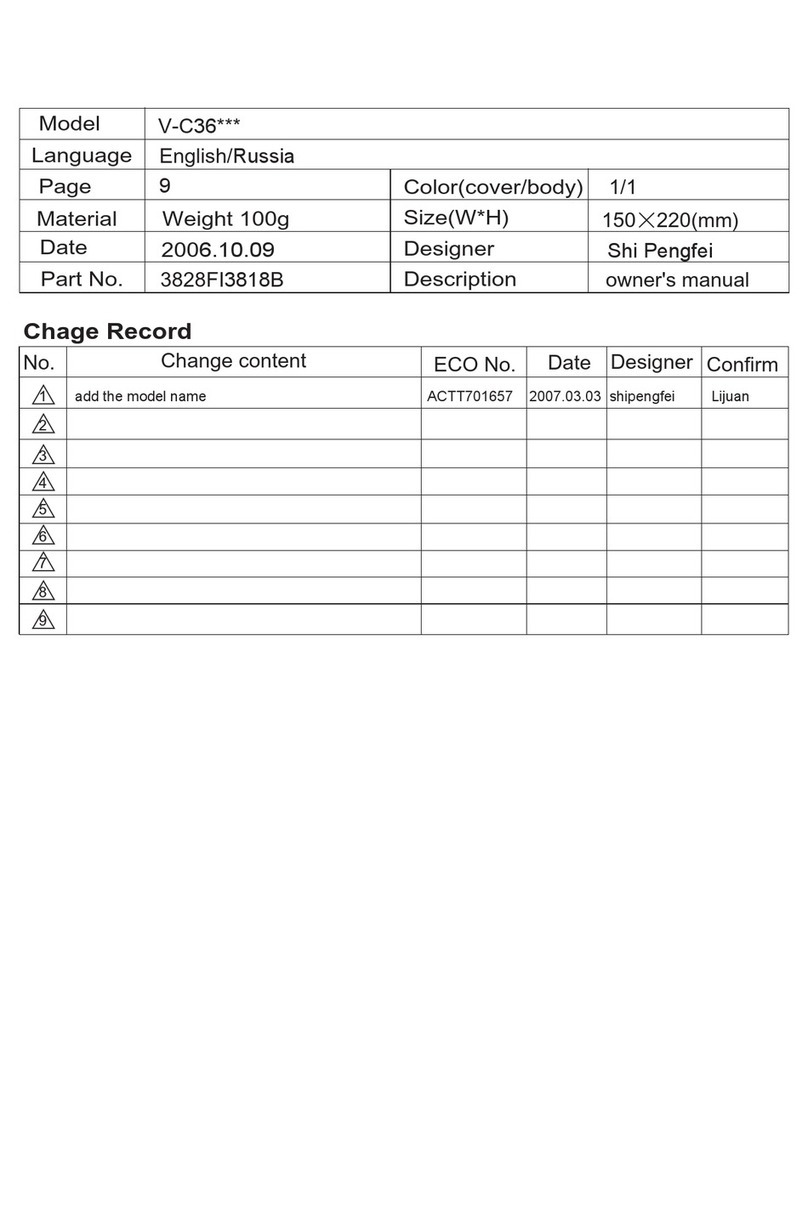 LG V-C36 Series User manual