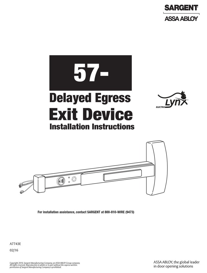Assa Abloy SARGENT 57 Series User manual