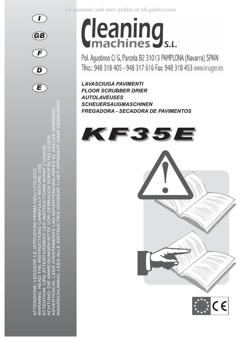 Cleaning Machines KF35E User manual Cleaning Machines KF35E User manual