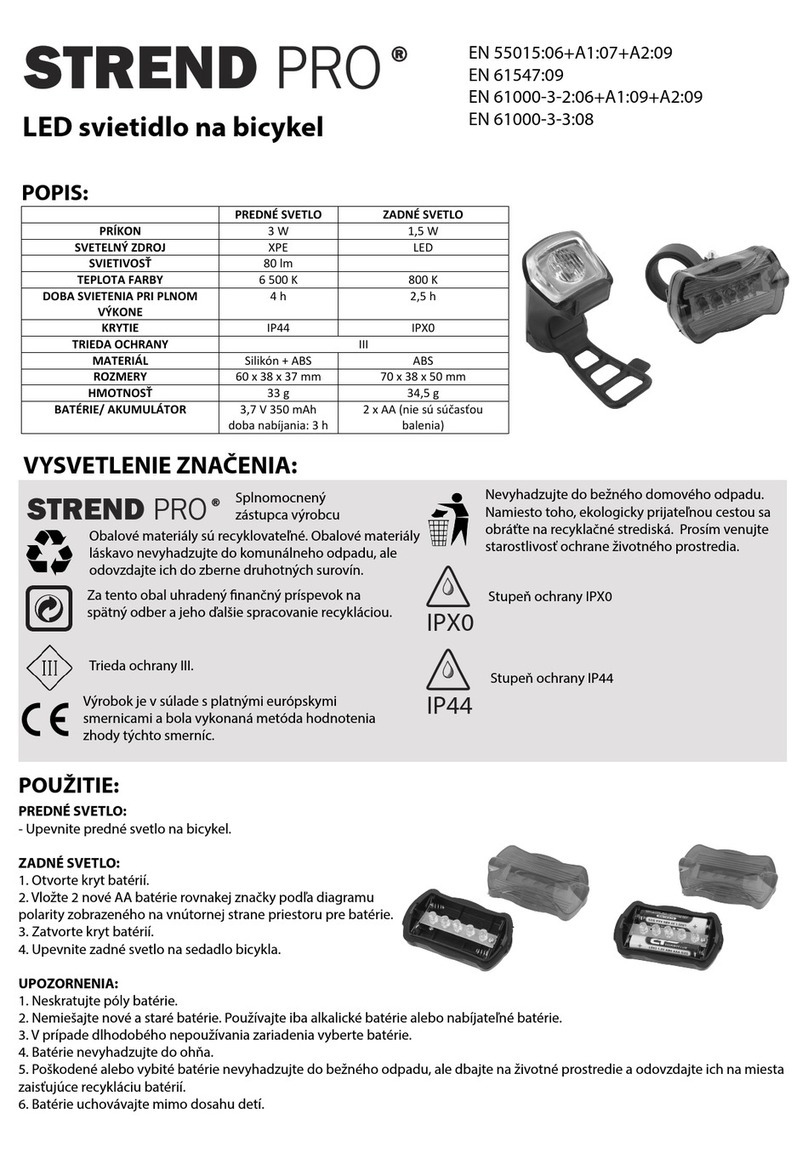 Strend Pro 2170272A quick start guide
