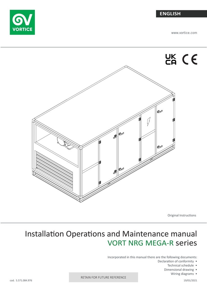 Vortice VORT NRG MEGA-R Series Installation and maintenance manual